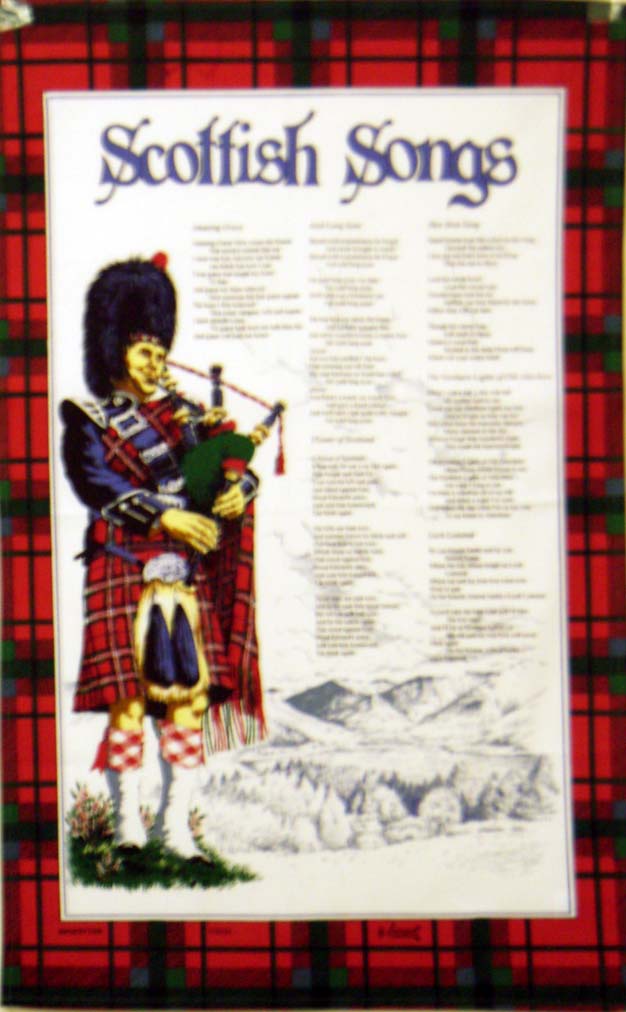 Scottish Songs Cotton Tea Towel
